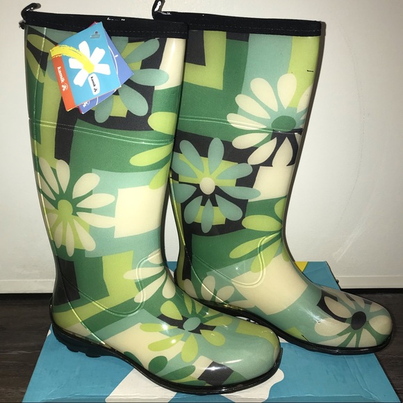 kamik floral rain boots